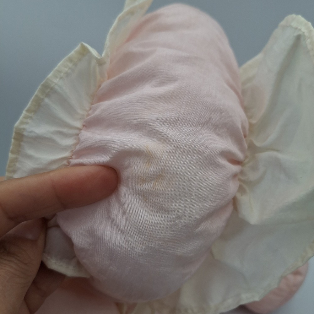 Nylon Dandee Soft VTG Expressions My First Baby Doll Rattle Plush Toy Light Pink - Picture 14 of 14
